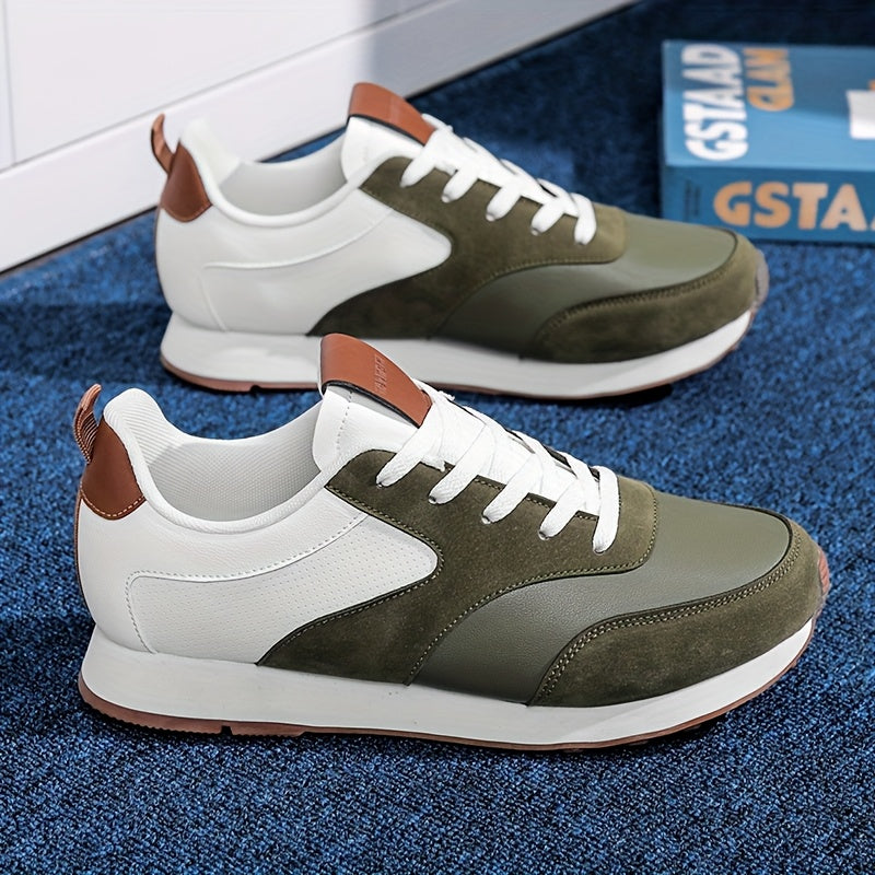 Men's All-Season Casual Sneakers with Breathable PU Upper
