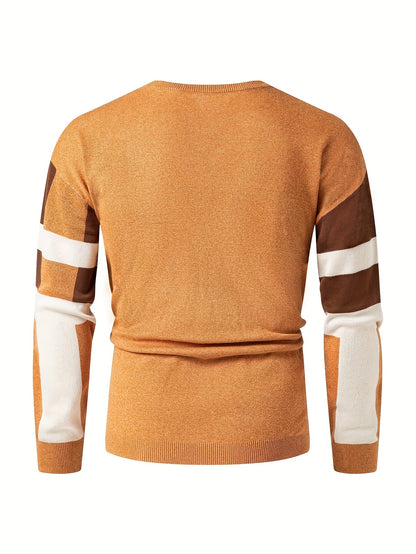 New Cross-Border Autumn And Winter Men'S Stylish Jacquard Sweater, Casual Pullover