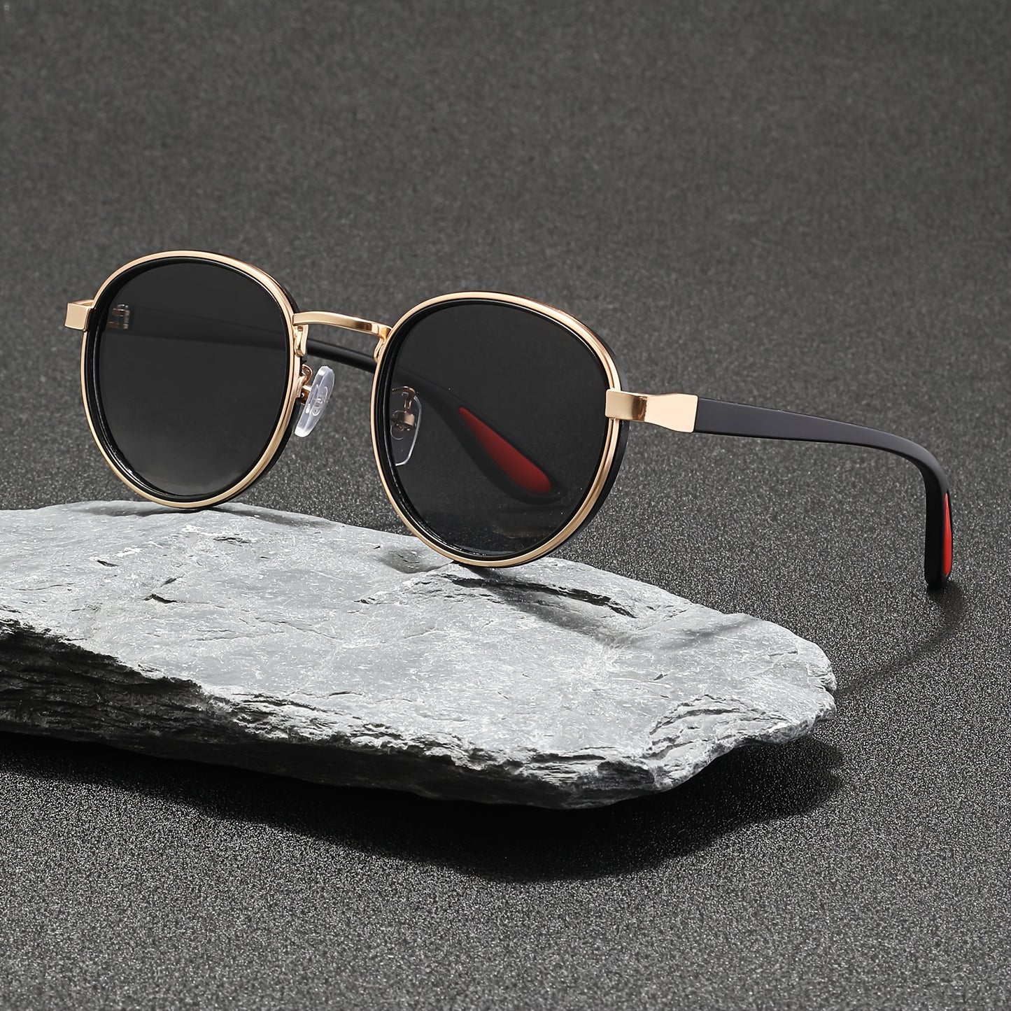 Lynxflare UV400 Vintage Round Metal Frame Sunglasses