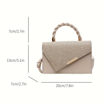 2025 new summer Women's handbag, one shoulder  , metal decorative small square bag