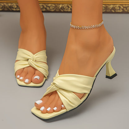 Women’s Elegant Stiletto Sandals with Square Open Toe