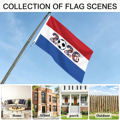 Netherlands 2026 Football Decorative Hanging Flag - Polyester