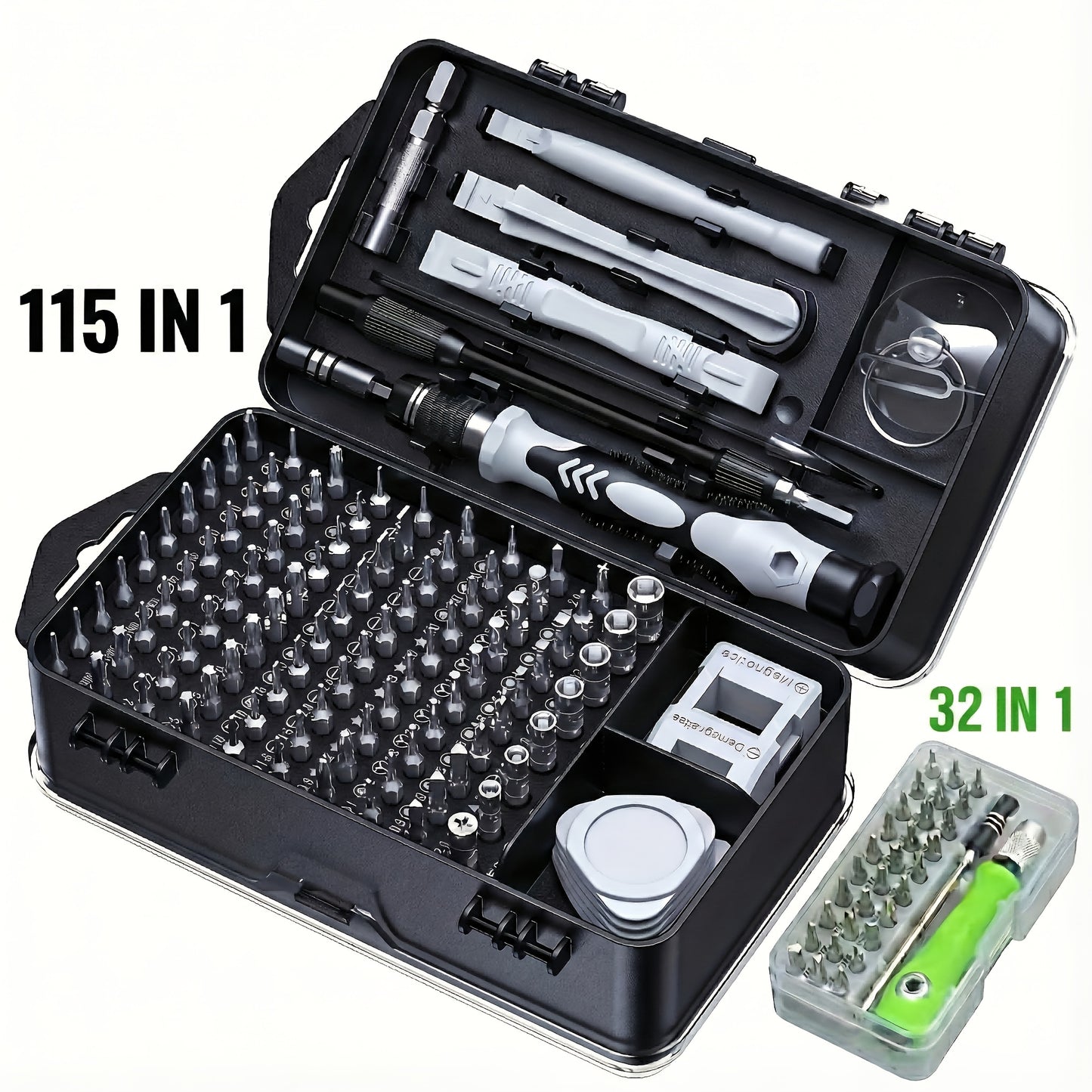 292.1cm 2.54 | 81.28cm 1 Precision Screwdriver Set | Magnetic Bits | Anti-Slip Ergonomic Handle | Suitable for Phones, Computers, Watches