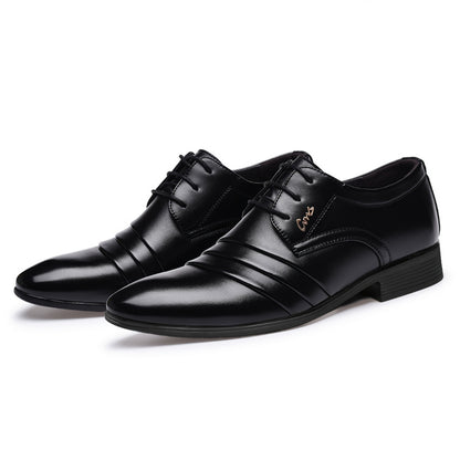 Men's Classic Oxford Dress Shoes Slip-On Pointed Toe Black
