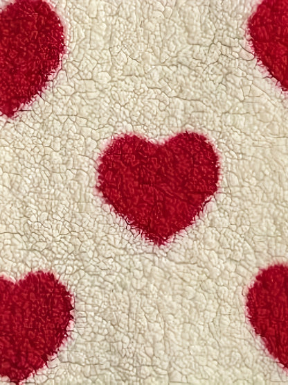 Women'S Plush Heart Sweater - Soft & Heart Pattern Sweater with Heart Cutouts, Cozy Winter Sweater for Fall & Winter