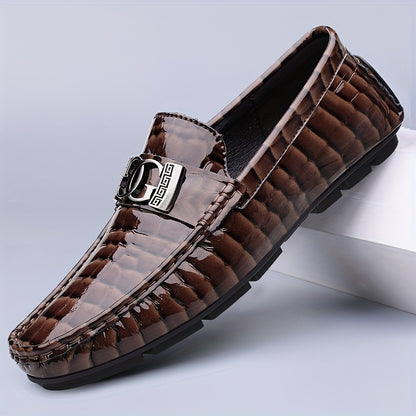 Universal Slip-On PU Driving Doudou Shoes with Rubber Sole