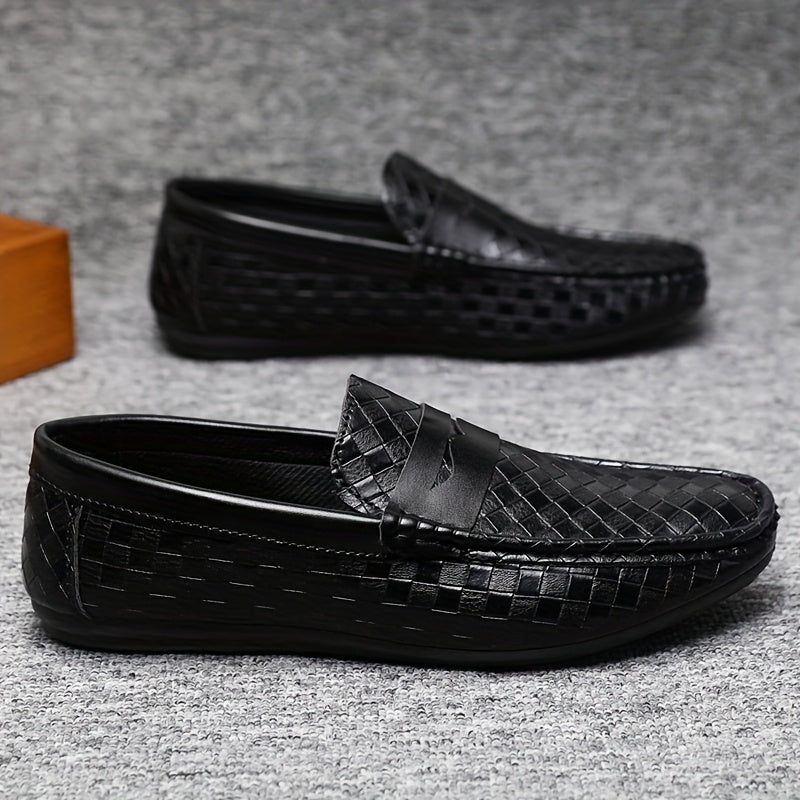 Men'S British Style Loafers - Comfortable Slip-On Moccasins with Round Toe, Faux Cover Upper & PVC Sole, Perfect for Casual Wear, Parties, and Weddings, Wedding Shoes