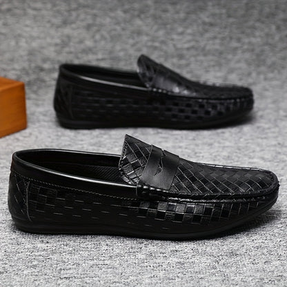 Men'S British Style Loafers - Comfortable Slip-On Moccasins with Round Toe, Faux Cover Upper & PVC Sole, Perfect for Casual Wear, Parties, and Weddings, Wedding Shoes