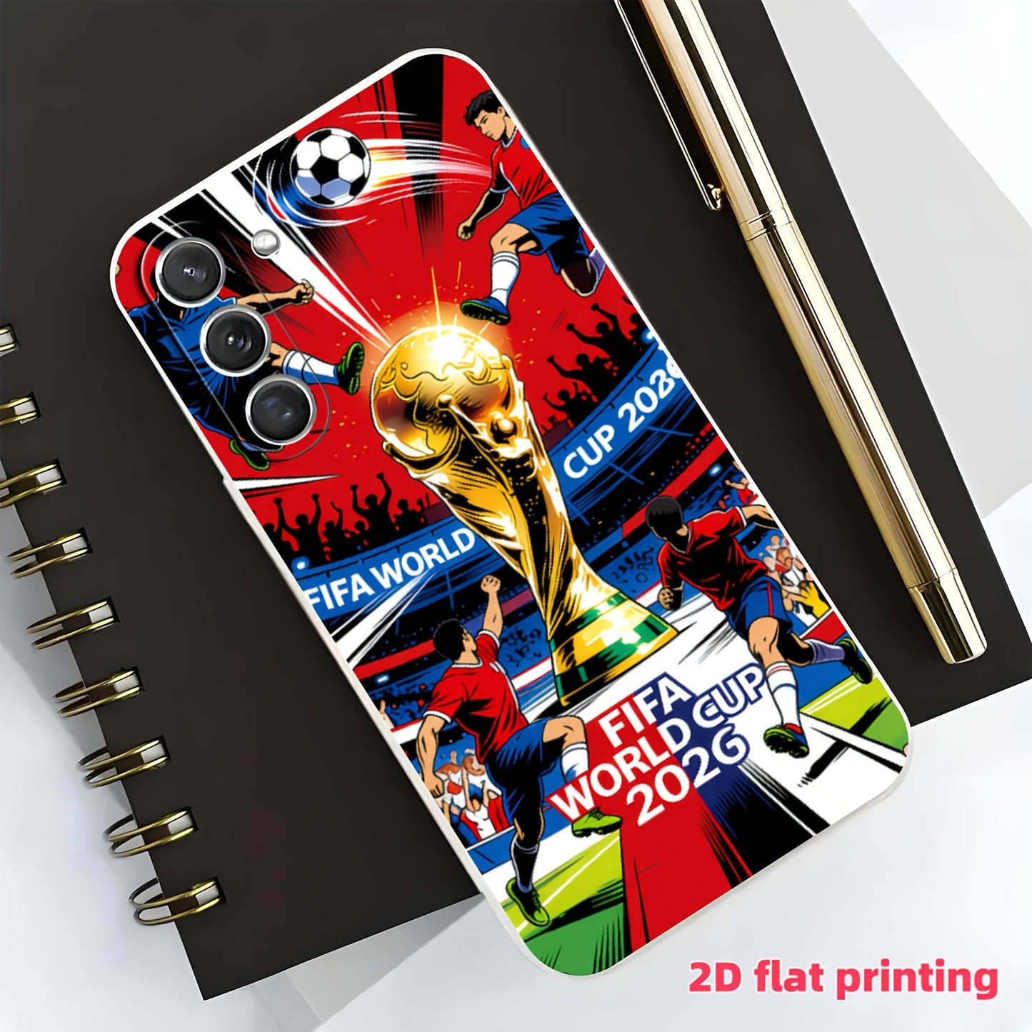 FIFA 2026 World Cup TPU Phone Case with Soccer Trophy Design