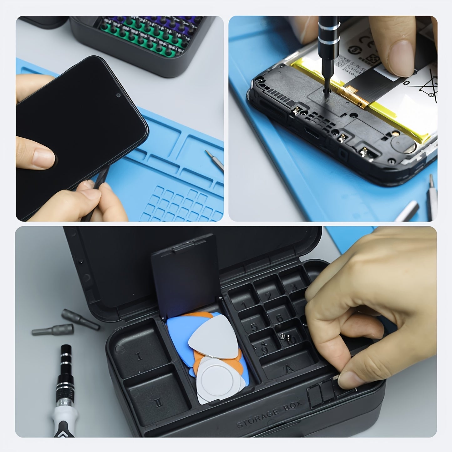 115 in 1/132 in 1 Precision Screwdriver Set | Magnetic Driver Head, Torx and Hex Keys, Chrome Vanadium Steel, Anti-Corrosion End, Non-Slip Grip, for Computer, Watch, Small Electronics, and Cell Phone Repair | Chrome Vanadium