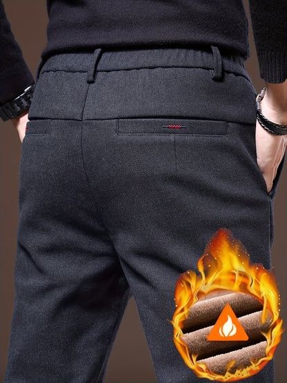 Men's Slim-Fit Corduroy Pants Thickened for Fall Winter
