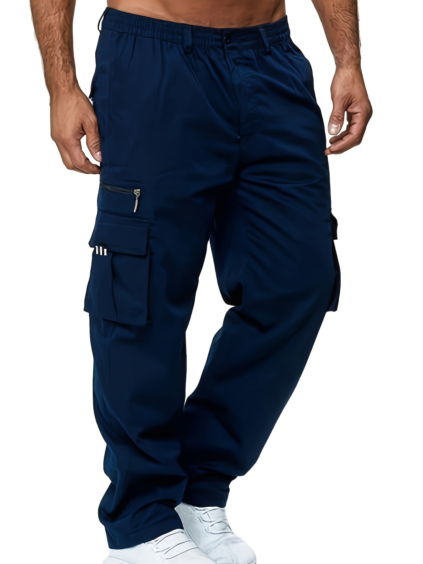 Men's Loose Fit Vintage Cargo Pants with Multiple Pockets
