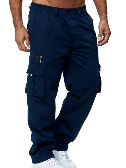 Men's Loose Fit Vintage Cargo Pants with Multiple Pockets