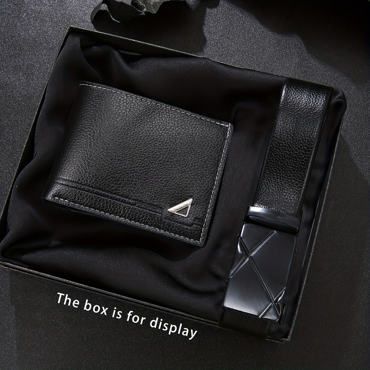 2pcs Men's wallet+Men's belt, business fashion casual gorgeous handsome sports Men's wallet, Men's daily matching, gifts designed for men, a great choice for Christmas and Valentine's Day gifts for fathers, (excluding picture