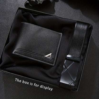 2pcs Men's wallet+Men's belt, business fashion casual gorgeous handsome sports Men's wallet, Men's daily matching, gifts designed for men, a great choice for Christmas and Valentine's Day gifts for fathers, (excluding picture