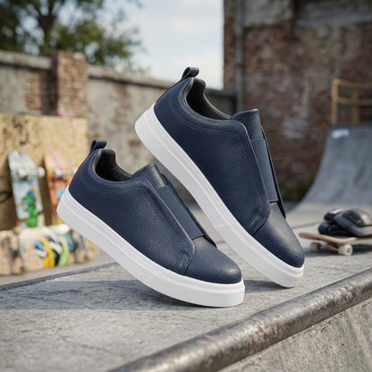 Men's Skate Sneakers with Durable PU Upper & Strong Grip Sole