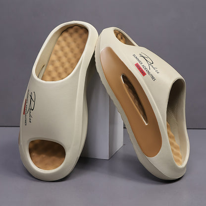Men's Lightweight EVA Foot Massaging Slippers with Arch Support