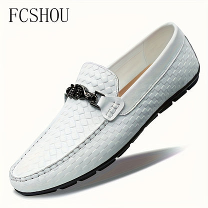 Handmade Men’s Vintage Leather Loafers Casual Slip-Ons