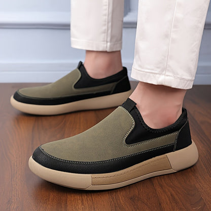 Men's Casual Slip-On British Style Soft Rubber Sole Shoes