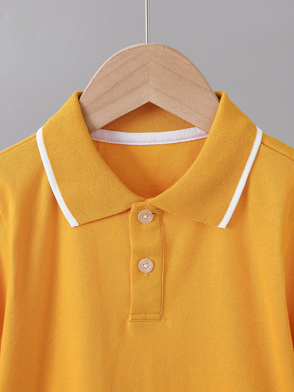 Children's Summer Cotton Polo Shirt with Animal Print