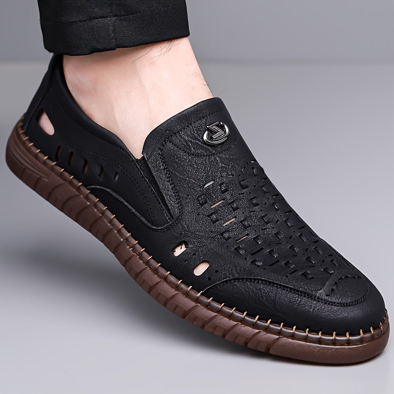 Men's Breathable Business Casual Shoes with Rubber Sole