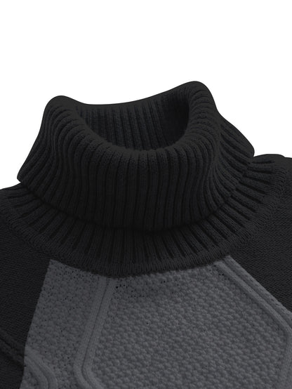 New Fashion Men'S Pullover with Color-Blocked Knitted Long Sleeves from Tie Mu Zhen OBM.
