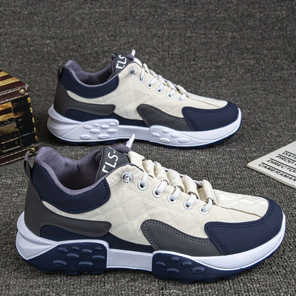 Men'S Thick-Soled Dad Shoes for Autumn And Winter, Korean Style, Comfortable Running Sneakers, Low-Top Fashionable Breathable Sports Shoes - ayq