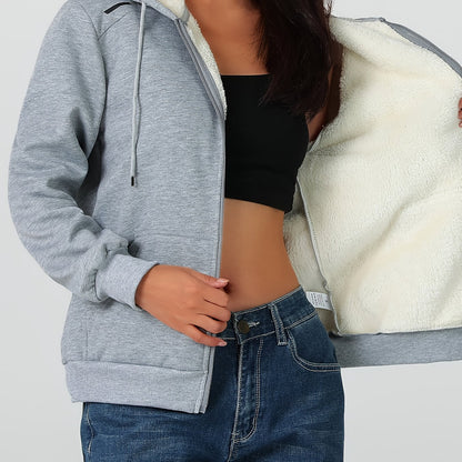 Women'S Heavyweight Winter Jacket - Thermal Insulated Cold Weather Coat with Full-Zip Closure, Large Front Pockets - Purple Outerwear for Everyday & Formal Events - Non-Stretchy Polyester Fabric - Easy-Care Ladies Outerwear,