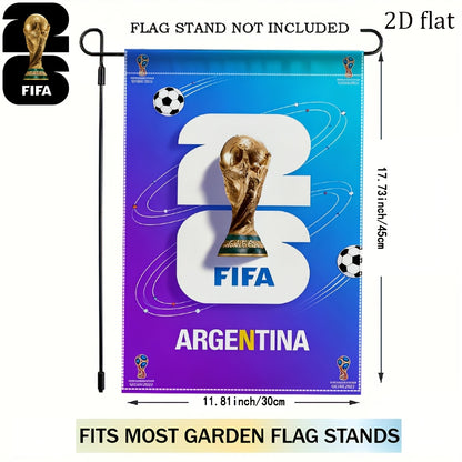 2026 FIFA World Cup Double-Sided Linen Garden Flag 30x45cm