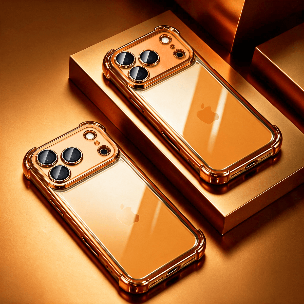 Luxury Shockproof Transparent Phone Case with Wireless Charging