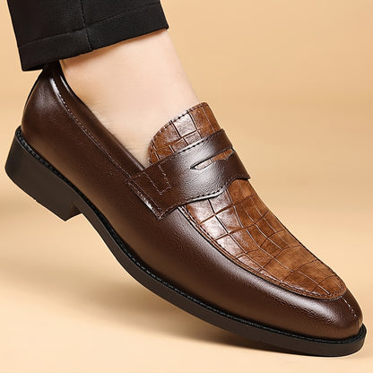 Men's Business & Casual Oxford & Derby Shoes, Slip-On PU, All-Season