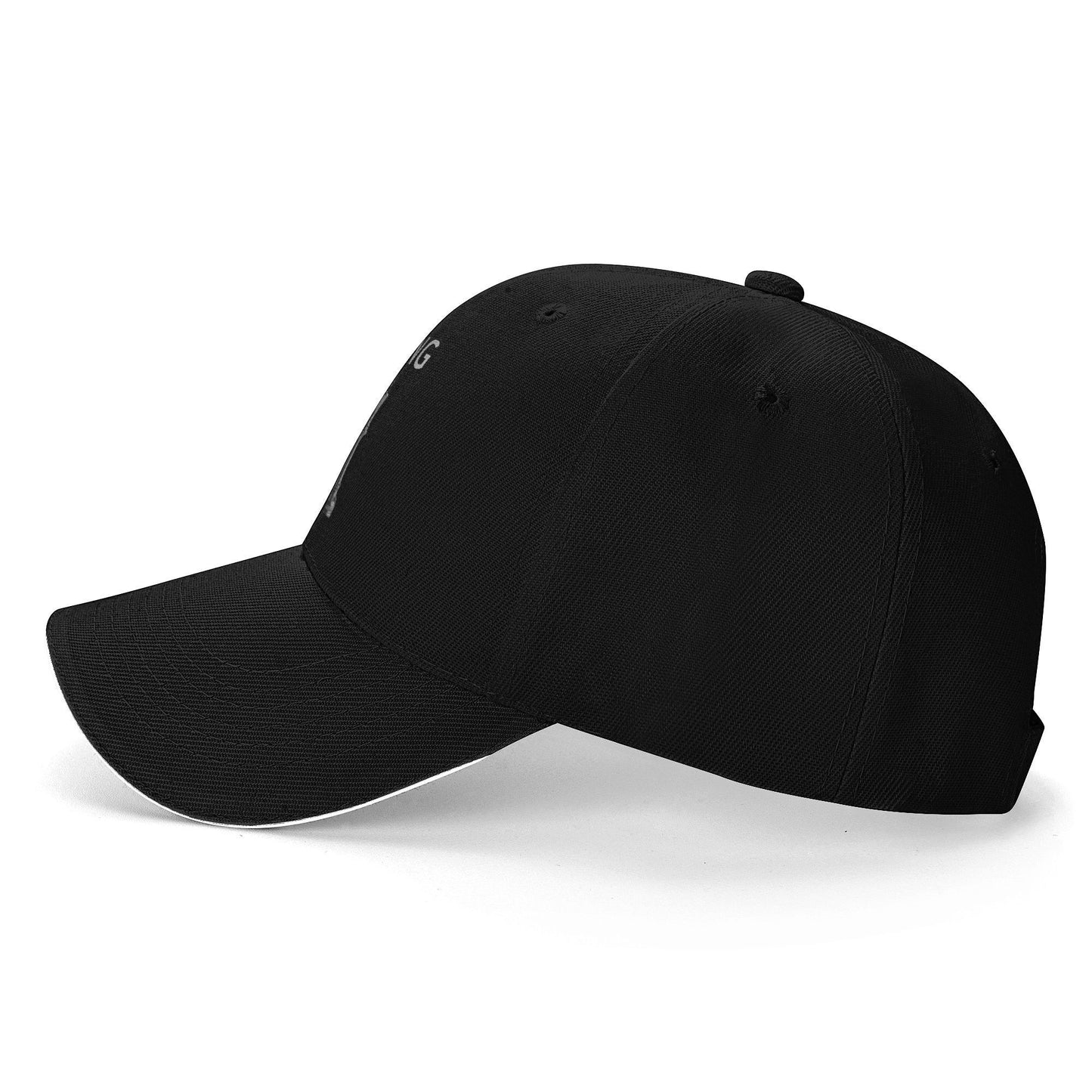 Chess King Snapback Baseball Cap - Black with White Chess Piece Design, Unisex Casual Sun Protection Hat for Men & Women, Perfect Gift for Chess Enthusiasts, Summer Cap | Unisex Hat | Durable Headwear