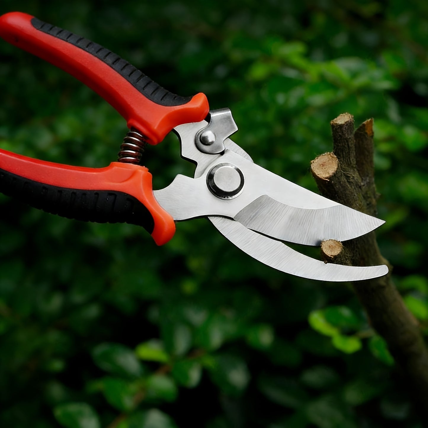 Gardening Scissors | Comfortable Grip, Spring-Assisted, Sharp and Non-Slip, Ideal for Pruning Branches and Flowers, Modern Stainless Steel Blades - ayq