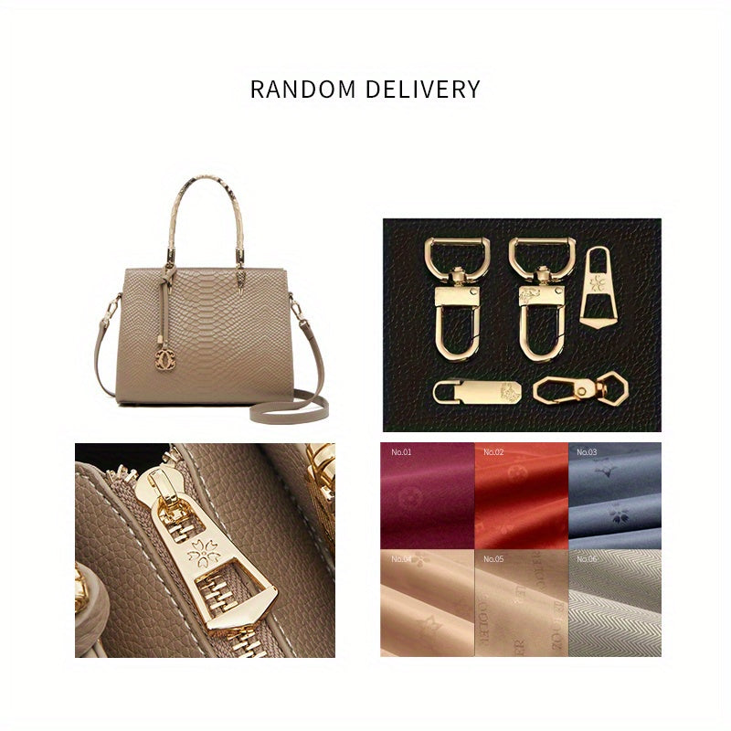 Luxury Vintage Genuine Leather Women's Tote Bag with Adjustable Strap