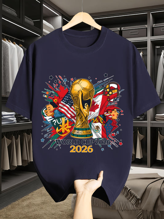 USA-Mexico 2026 World Cup Cotton Football T-Shirt