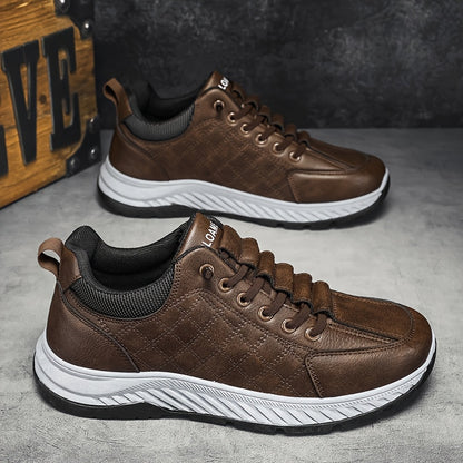 Men's Casual Business Shoes - Low-Top Round Toe, PU Upper, PVC Sole, EVA Insole, Slip-On Design for All Seasons, Solid Color, Comfortable  Stylish for Casual Attire
