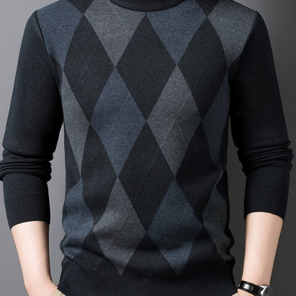 The New Autumn And Winter Collection Features a Men'S Long-Sleeve Knitted Pullover with a Zipper Design And Ribbed Round Neck. This Casual And Stylish Sweater Is Versatile for Daily Wear in The Fall And Winter, Suitable for L