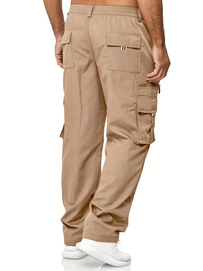 Men's Loose Fit Vintage Cargo Pants with Multiple Pockets