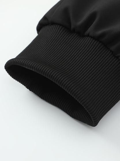 Men'S Casual Patchwork Athletic Suit Comfortable And Good Wear Coat And Long Pants Tracksuit