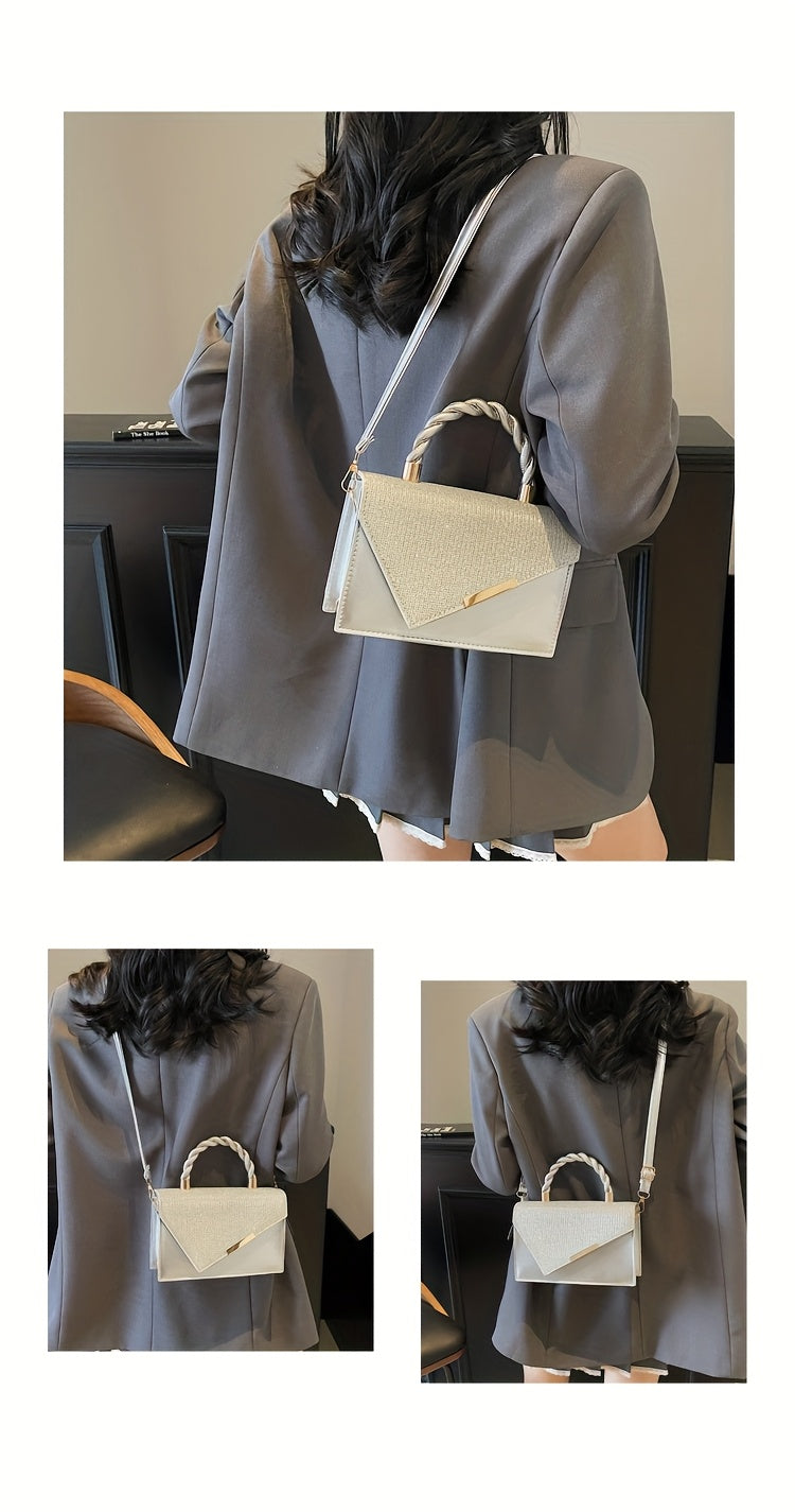 2025 new summer Women's handbag, one shoulder  , metal decorative small square bag