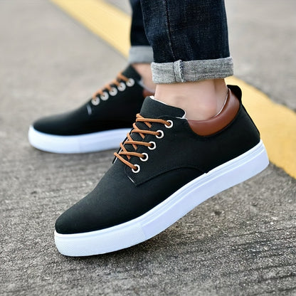 Classic Canvas Skate Shoes for Men in Spring And Summer - Breathable, Non-Slip, And Durable Lace-Up Sneakers, Perfect for Everyday Casual Wear