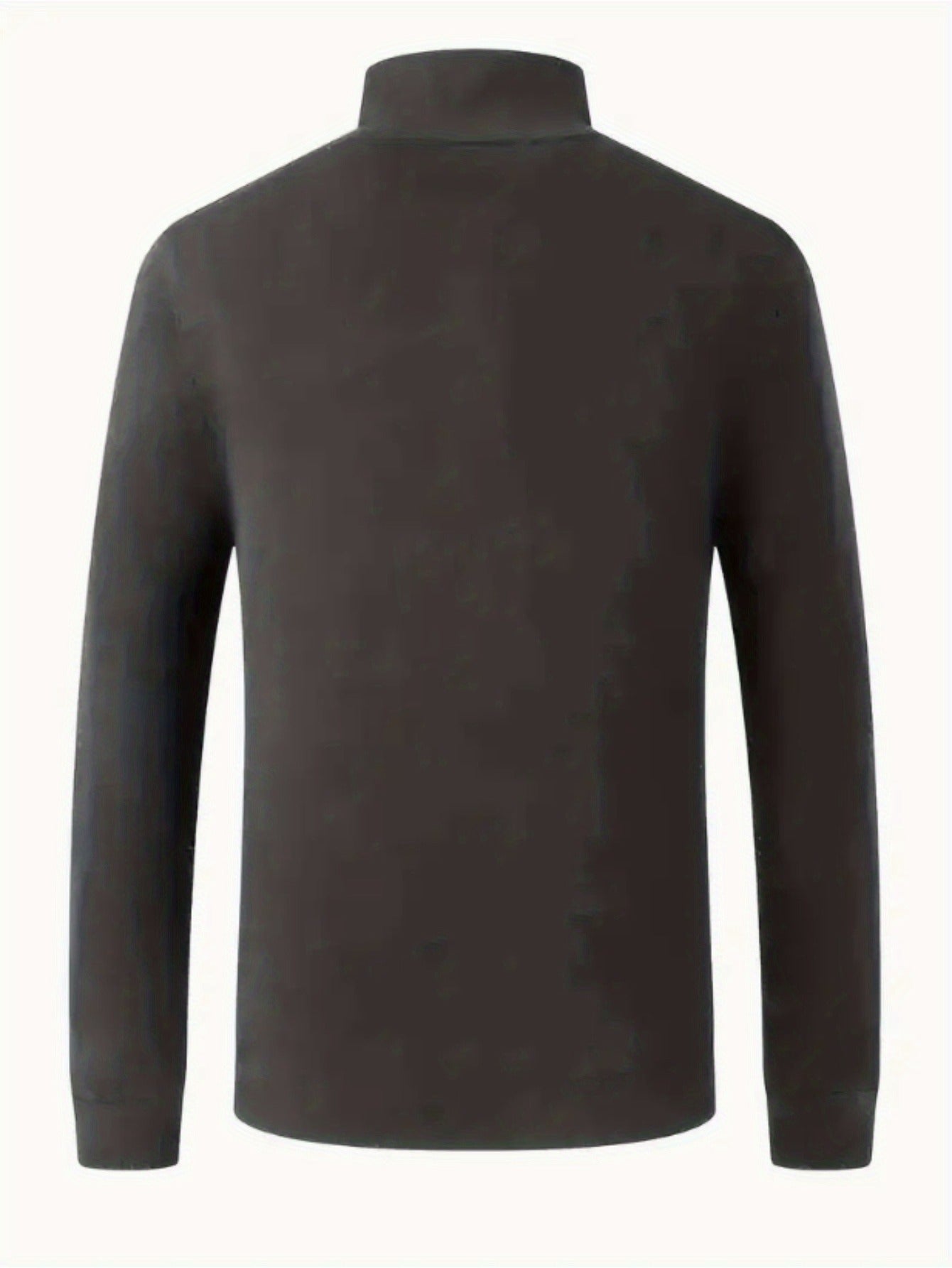 Men'S Long Sleeve T-Shirt - Elegant Half-High Neck, Minimalist Formal & Everyday Shirt for Office, Events, Outings - Easy-Care Everyday Essential Top, Versatile Clothing, Modern Look, Durable Construction, Stylish Blouse, Pro