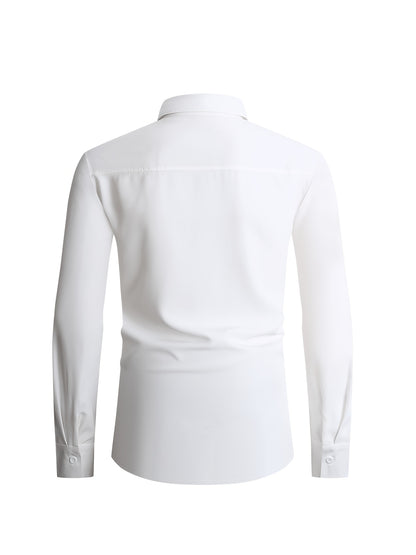 Men's All-Season Business Set: Long Sleeve Shirt & Formal Pants