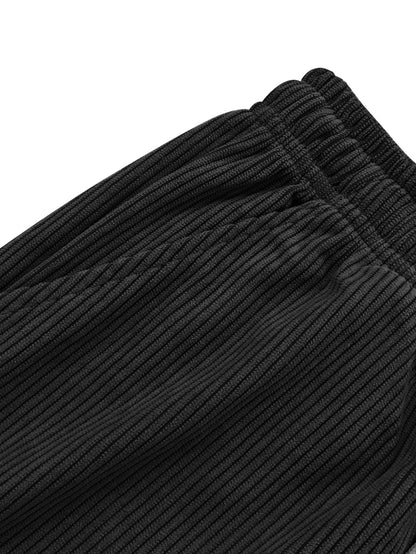 Women’s Lightweight Corduroy Casual Summer Shorts with Drawstring Wais