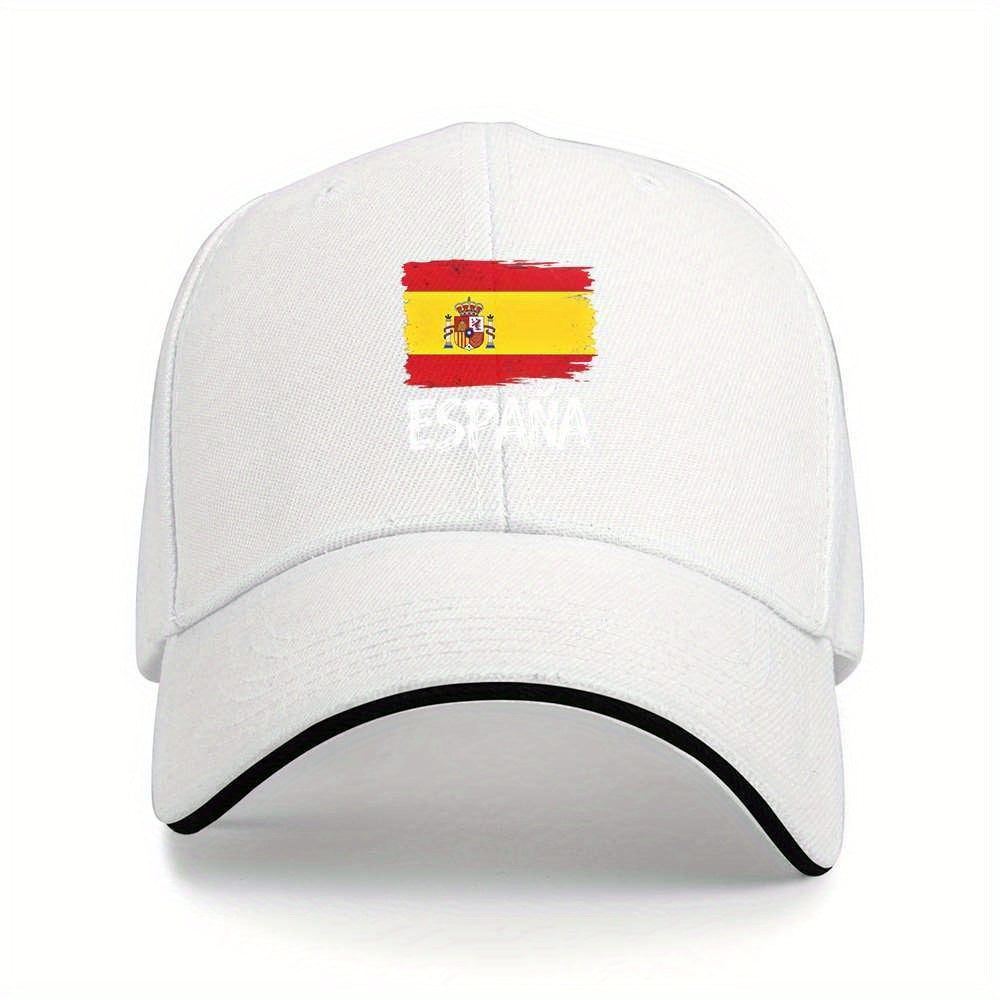 Lightweight Spanish Flag Cap with ESPANA Lettering for Fitness