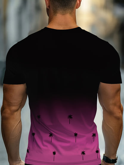 Men'S 3D Digital Print Short-Sleeve T-Shirt