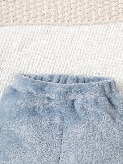 Boys' Cozy Fleece Hoodie & Pants Set - Gray & White Geometric Pattern, Long Sleeve Pullover with Hood, Soft Knit Fabric, Perfect for Fall & Winter, Casual Style, Everyday Comfort, Everyday Comfort Wear | Geometric Pattern Hoo