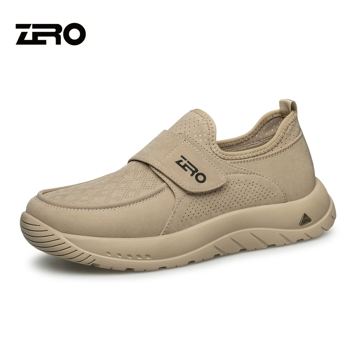 Men's Breathable Casual Canvas Shoes with Hook and Loop Fastener
