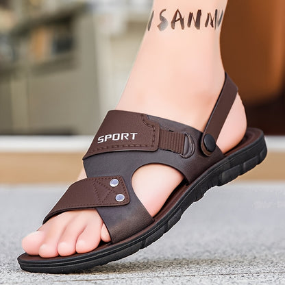 Men's Large Slip-On Outdoor Sandals with Non-Slip Soft EVA Sole