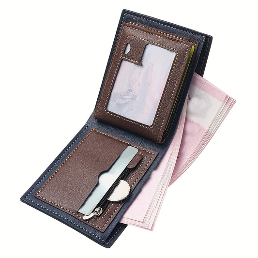 Travel Accessories Travel Wallet Premium Men's Card Holder Daily Use ID Case with 8 Card Slots Unisex Ticket Holder Coin Purse Suitable for and Middle-Aged Christmas Gift